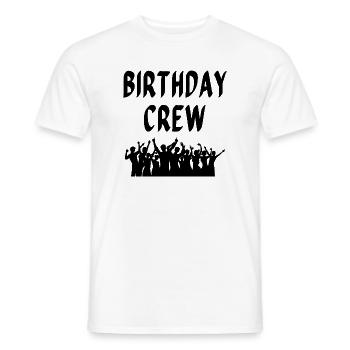 Birthday Crew - Men's T-Shirt - white - Front - AI Model Male 178 dark (178cm)