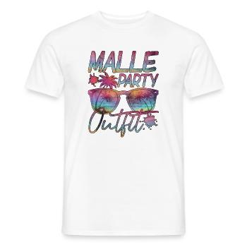 Malle Party Outift Sonnenbrille Design - Männer T-Shirt - Weiß - Vorne - AI Model Male 178 dark (178cm)