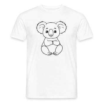 Minimalistic Koala - Men's T-Shirt - white - Front - AI Model Male 178 dark (178cm)