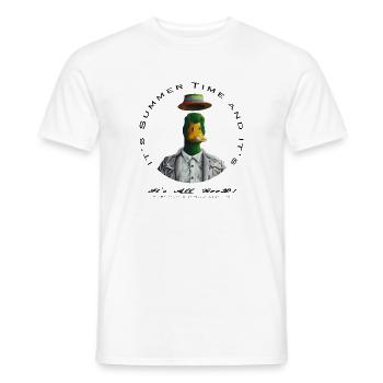 Stylish and cheerful duck - Men's T-Shirt - white - Front - AI Model Male 178 dark (178cm)