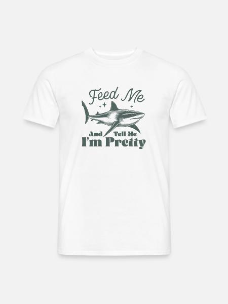 Hai-Schutz-Design mit Meeresmotiv - Männer T-Shirt - Weiß