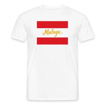 Malaga Luminous city motif - Men's T-Shirt - white - Front - AI Model Male 178 dark (178cm)