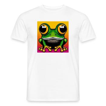 frog - Men's T-Shirt - white - Front - AI Model Male 178 dark (178cm)