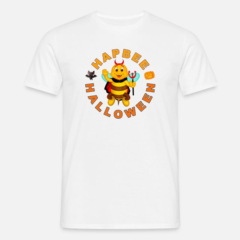 HAPBEE Halloween mit Text - Männer T-Shirt - Weiß