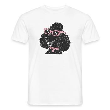 Drôle de caniche - T-shirt homme - blanc - Devant - AI Model Male 178 dark (178cm)