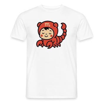 Signe du zodiaque Astro Scorpion mignon - T-shirt homme - blanc - Devant - AI Model Male 178 dark (178cm)