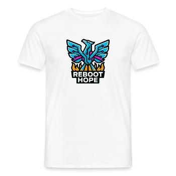 Reboot Hope - Männer T-Shirt - Weiß - Vorne - AI Model Male 178 dark (178cm)