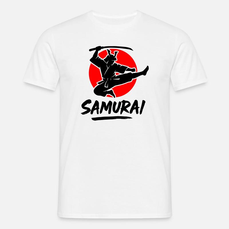 Samurai - Männer T-Shirt - Weiß