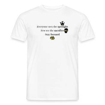 Concentrez-vous sur votre objectif - alors vous réussirez - T-shirt homme - blanc - Devant - AI Model Male 178 dark (178cm)