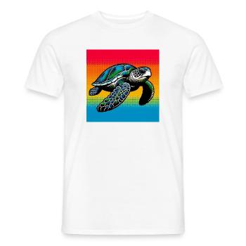 turtle - Men's T-Shirt - white - Front - AI Model Male 178 dark (178cm)