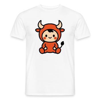 Cute Astro Taurus - Männer T-Shirt - Weiß - Vorne - AI Model Male 178 dark (178cm)
