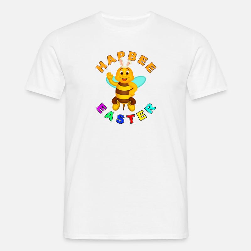 HAPBEE Ostern mit Text - Männer T-Shirt - Weiß