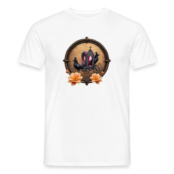 Vintage hearse with crows - Men's T-Shirt - white - Front - AI Model Male 178 dark (178cm)