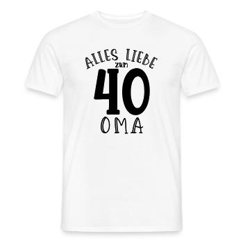 Happy 40th Birthday Grandma - Men's T-Shirt - white - Front - AI Model Male 178 dark (178cm)