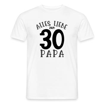 Happy 30th Birthday Dad - Men's T-Shirt - white - Front - AI Model Male 178 dark (178cm)