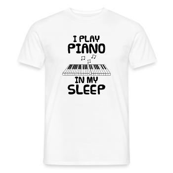I Play Piano In My Sleep - Men's T-Shirt - white - Front - AI Model Male 178 dark (178cm)