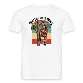 Sauveur de cœur - T-shirt homme - blanc - Devant - AI Model Male 178 dark (178cm)
