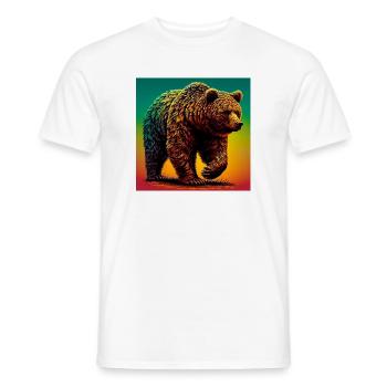 bear - Men's T-Shirt - white - Front - AI Model Male 178 dark (178cm)