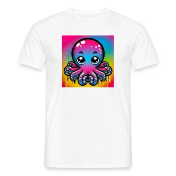 Pieuvre - T-shirt homme - blanc - Devant - AI Model Male 178 dark (178cm)
