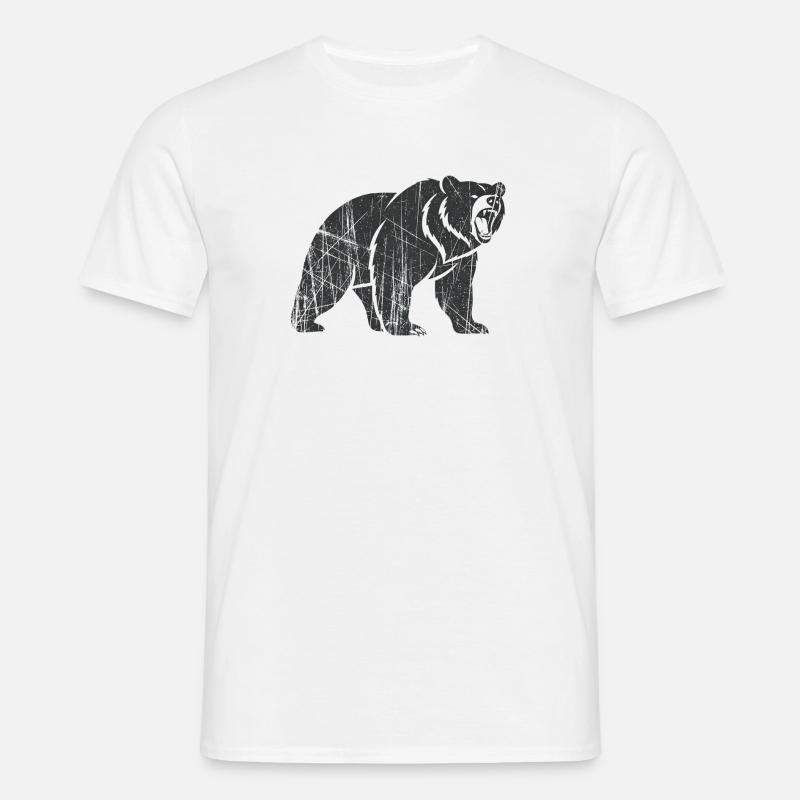 Abstract bear with line patterns - Men's T-Shirt - white