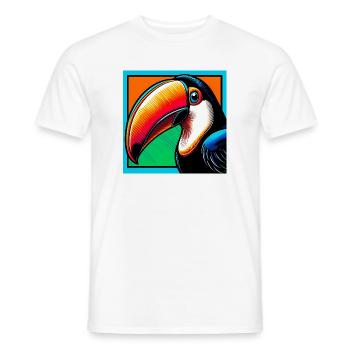 Tukan - Männer T-Shirt - Weiß - Vorne - AI Model Male 178 dark (178cm)