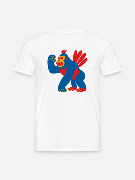 Popart Fantasy Gorilla - Men's T-Shirt - white