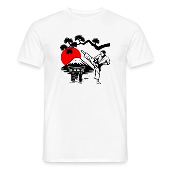 Karate Nature - Men's T-Shirt - white - Front - AI Model Male 178 dark (178cm)