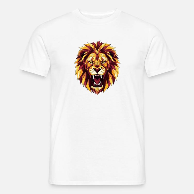 löwe - Männer T-Shirt - Weiß