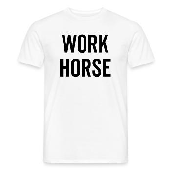 Work Horse - Men's T-Shirt - white - Front - AI Model Male 178 dark (178cm)