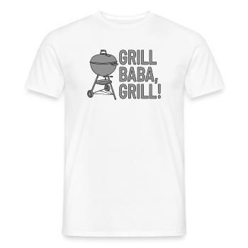 Grill baba, grilll! - Men's T-Shirt - white - Front - AI Model Male 178 dark (178cm)