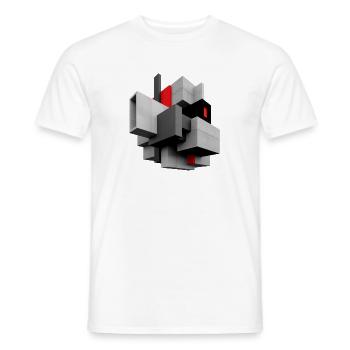 Cube - Männer T-Shirt - Weiß - Vorne - AI Model Male 178 dark (178cm)