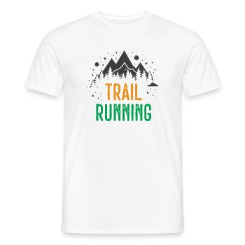 Trailrunning - Männer T-Shirt - Weiß - Vorne - AI Model Male 178 dark (178cm)