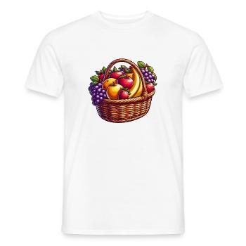 Colorful and Rich Fruit Basket - Men's T-Shirt - white - Front - AI Model Male 178 dark (178cm)