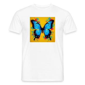 Schmetterling - Männer T-Shirt - Weiß - Vorne - AI Model Male 178 dark (178cm)