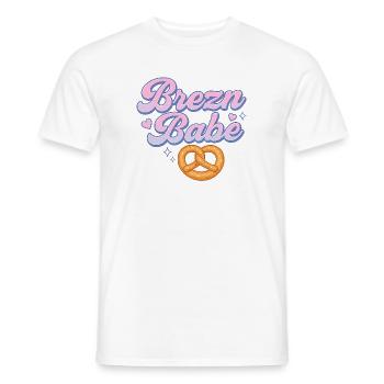 brezn babe / Brezel / Bayern girl - Männer T-Shirt - Weiß - Vorne - AI Model Male 178 dark (178cm)