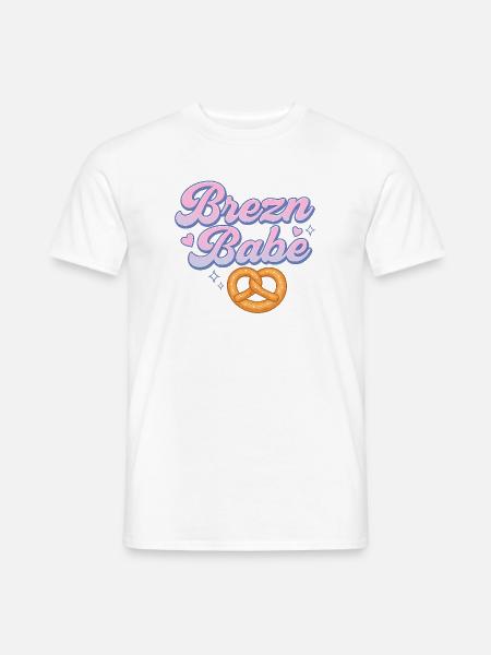 brezn babe / bretzel / fille du Bayern - T-shirt homme - blanc
