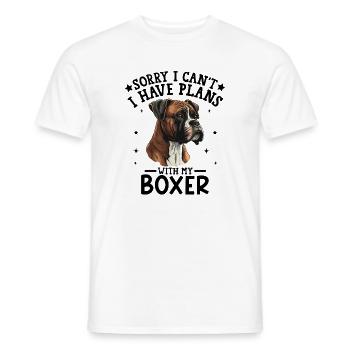 Realistic Boxer Dog Portrait for Apparel - Men's T-Shirt - white - Front - AI Model Male 178 dark (178cm)
