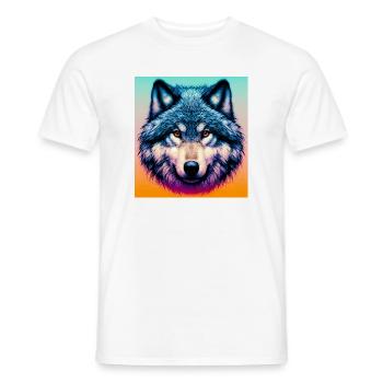 Wolf - Männer T-Shirt - Weiß - Vorne - AI Model Male 178 dark (178cm)
