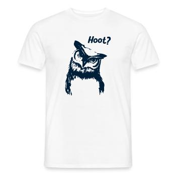 Hoot Eule - Männer T-Shirt - Weiß - Vorne - AI Model Male 178 dark (178cm)