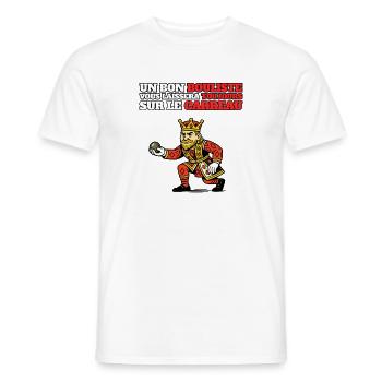 Un Bon Bouliste vous laissera... - Humour Pétanque - T-shirt homme - blanc - Devant - AI Model Male 178 dark (178cm)