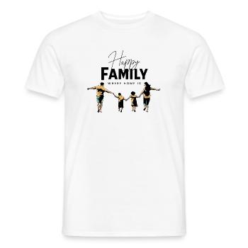 Famille - T-shirt homme - blanc - Devant - AI Model Male 178 dark (178cm)