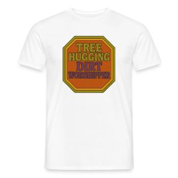 Arbre étreignant la terre Adorateur Badge - T-shirt homme - blanc - Devant - AI Model Male 178 dark (178cm)