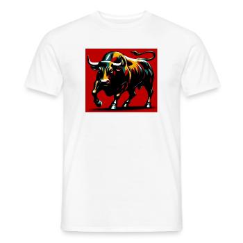 bull - Men's T-Shirt - white - Front - AI Model Male 178 dark (178cm)