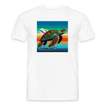 turtle - Men's T-Shirt - white - Front - AI Model Male 178 dark (178cm)