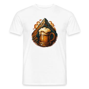 Mythischer Berg mit Bierkrug - Männer T-Shirt - Weiß - Vorne - AI Model Male 178 dark (178cm)
