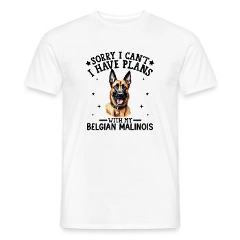 Vivid German Shepherd Portrait - Men's T-Shirt - white - Front - AI Model Male 178 dark (178cm)