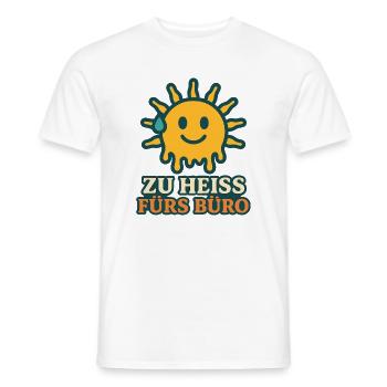 Zu heiß fürs Büro - Männer T-Shirt - Weiß - Vorne - AI Model Male 178 dark (178cm)
