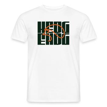 Merch with your favorite hedgehog's logo - Men's T-Shirt - white - Front - AI Model Male 178 dark (178cm)