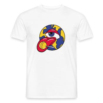 Eye and Brain Candy Surreal Illustration - Men's T-Shirt - white - Front - AI Model Male 178 dark (178cm)