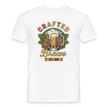 Bières artisanales - T-shirt homme - blanc - Devant - AI Model Male 178 dark (178cm)